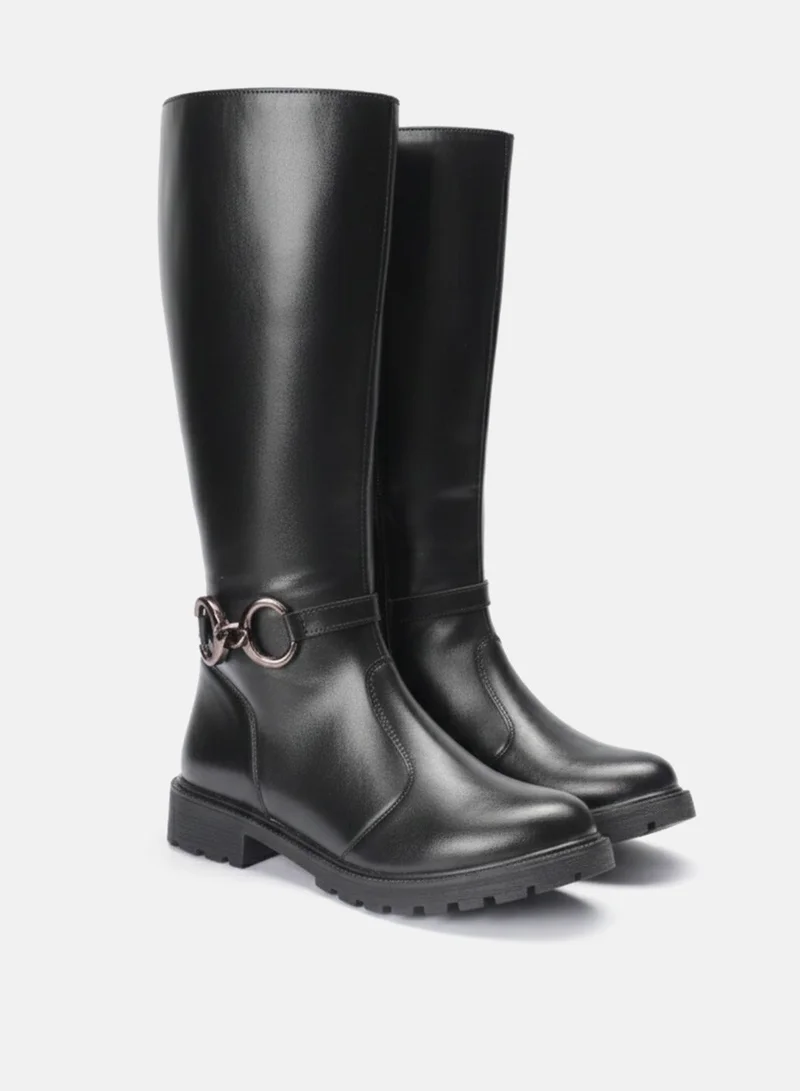 ZORIWORLD Zoriworld Clyde Black Boots 1.5'' Heel Rubber Sole